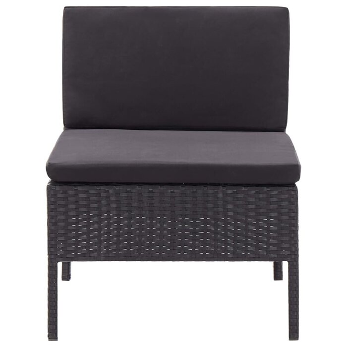Vidaxl Salon de jardin 3 pièces rotin noir - 55% de remise