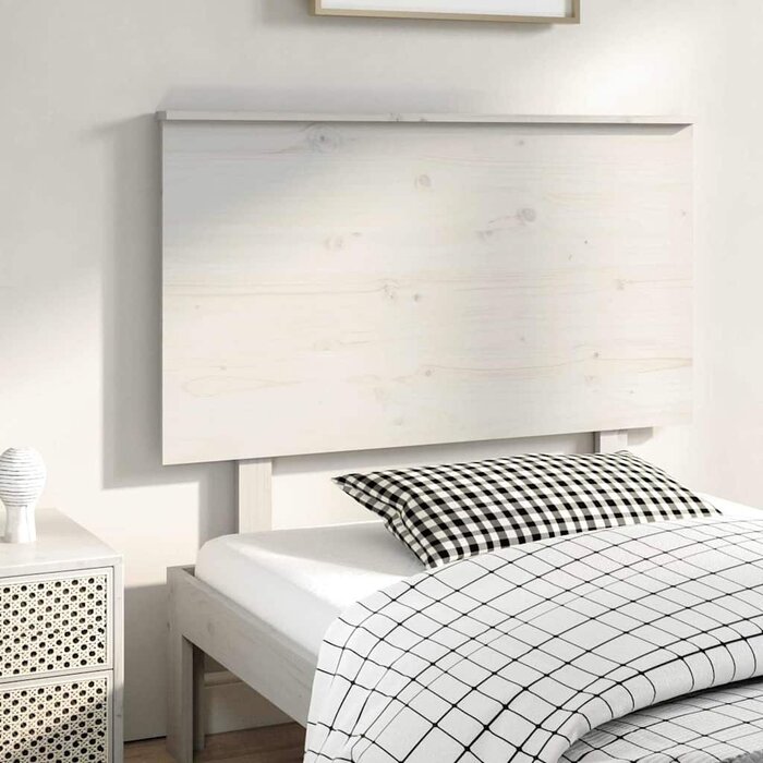 Vidaxl Tête de lit en pin massif blanc 94x82,5cm - 30% de remise