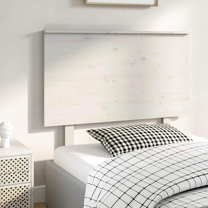 Vidaxl Tête de lit en pin massif blanc 94x82,5cm - 30% de remise