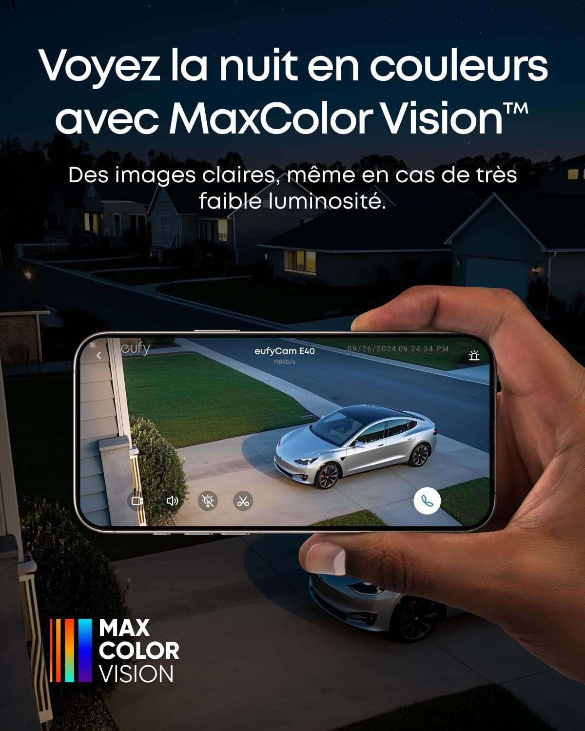 Caméra Extérieure Solaire 2K - Vision Couleur - 36% de remise
