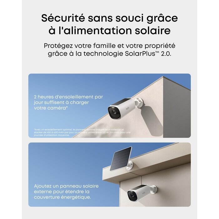 Caméra Extérieure Solaire 2K - Vision Couleur - 36% de remise