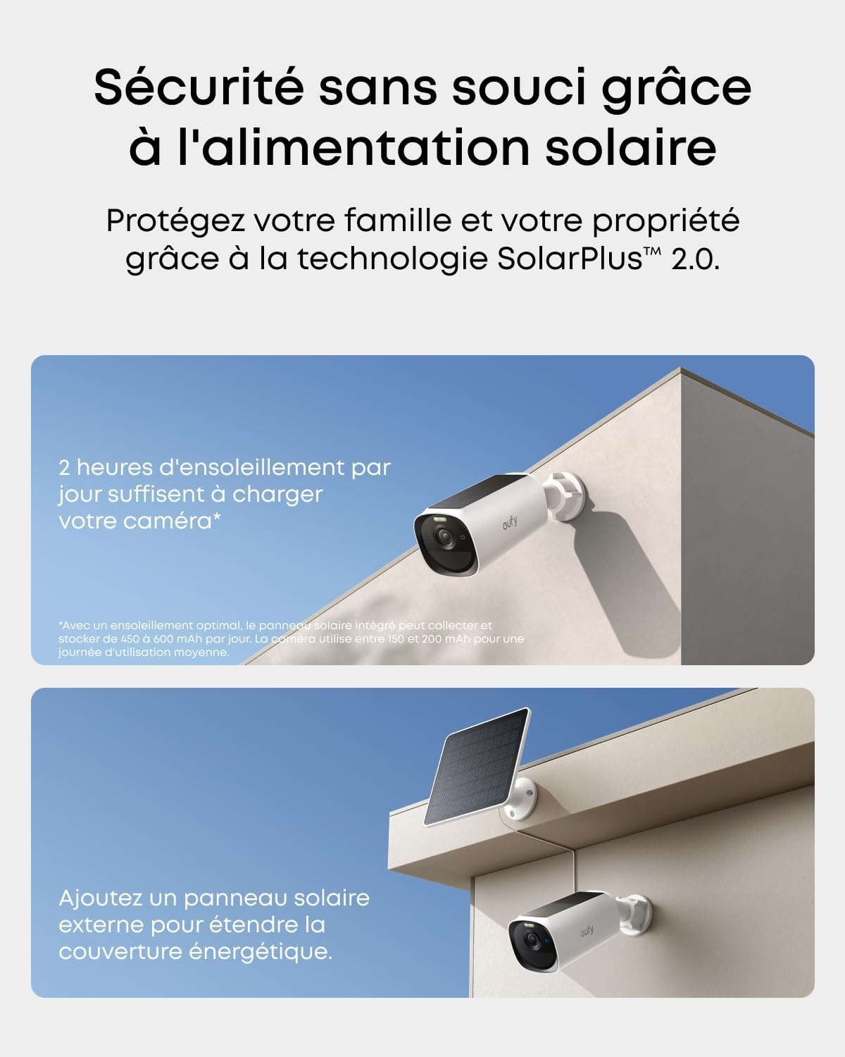 Caméra de surveillance 2K solaire avec vision nocturne - 36% de remise