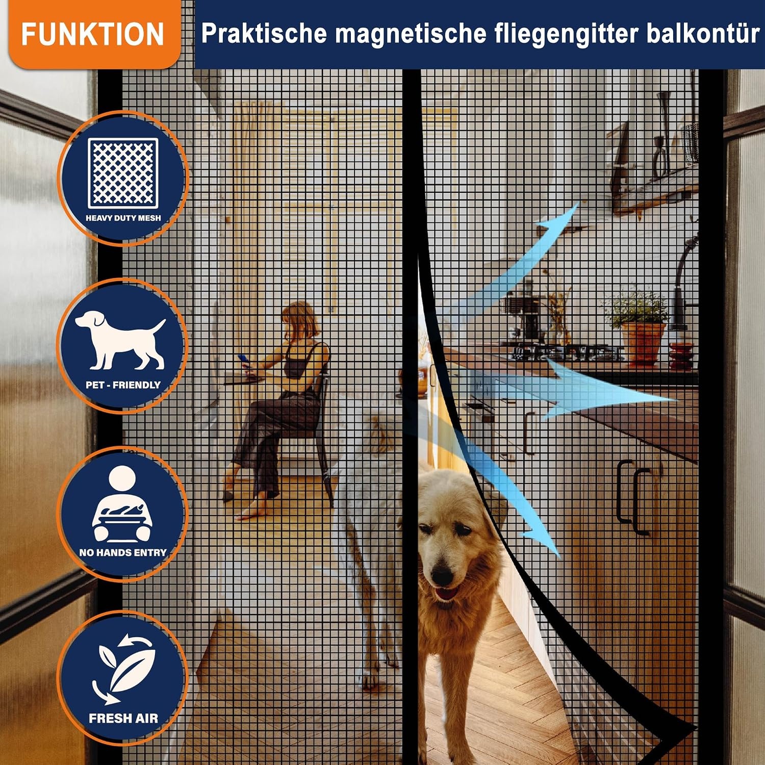 Moustiquaire magnétique 110x210 cm - Fibre de verre - 36% de remise