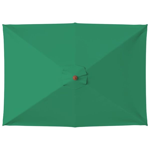 Vidaxl Parasol de jardin bois 150x200 cm vert - 37% de remise