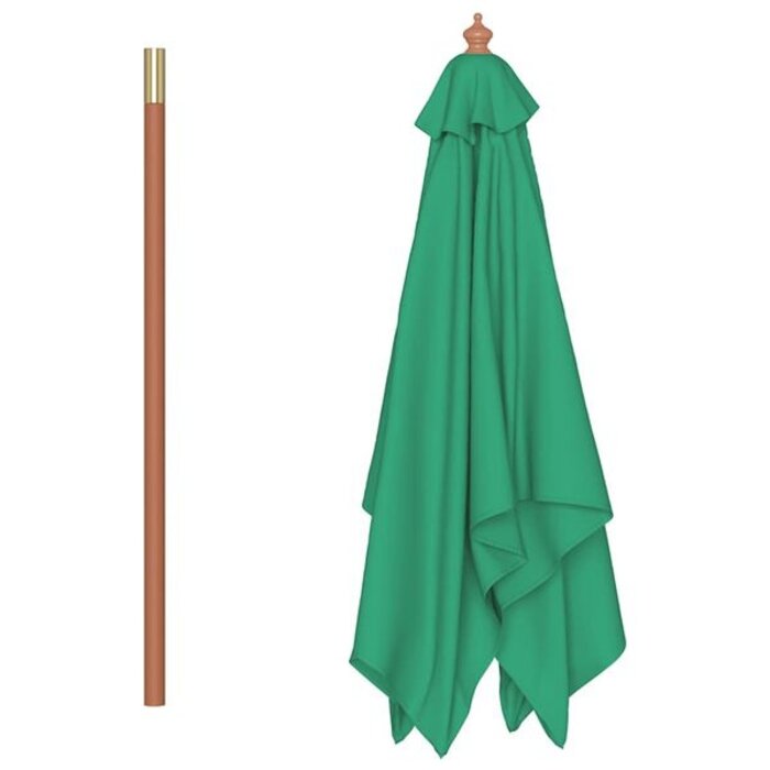 Vidaxl Parasol de jardin bois 150x200 cm vert - 37% de remise