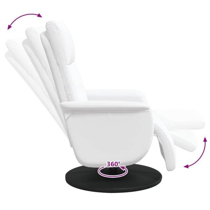 Vidaxl Fauteuil relax inclinable blanc - 41% de remise