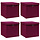 Lot de 4 boîtes de rangement pliables rouge foncé, 38% de remise