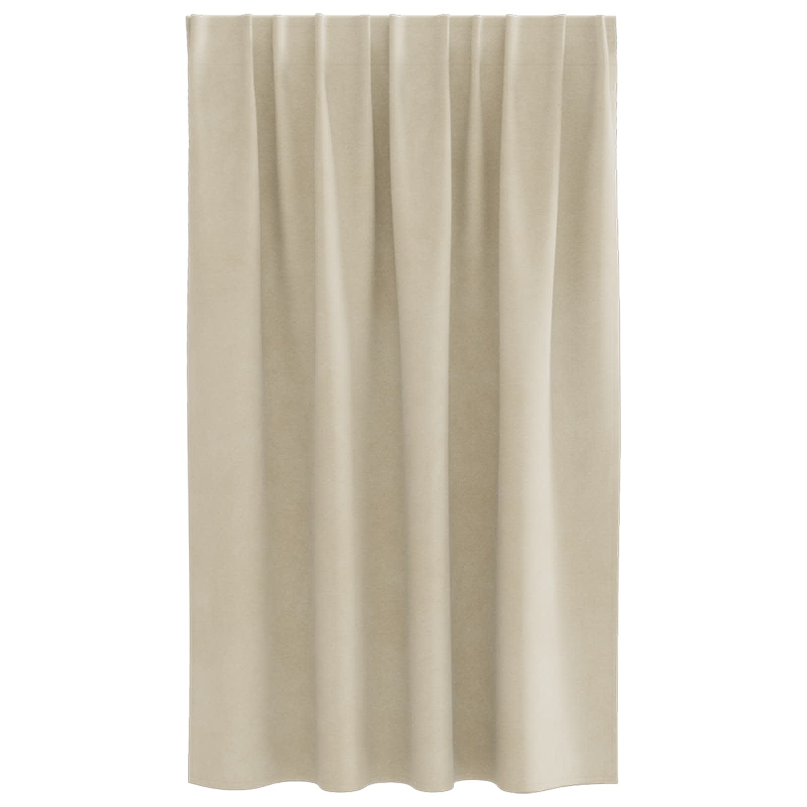 Vidaxl Rideaux en velours crème 140 x 140 cm, lot de 2 - 38% de remise