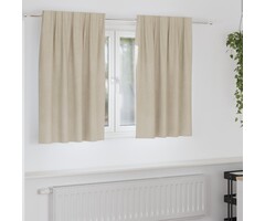 Vidaxl Lot de 2 rideaux en velours crème 140x140cm - 38% de remise