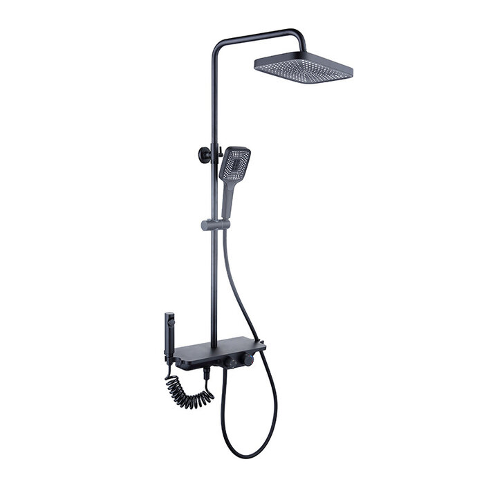 Viking Choice Set de douche thermostatique noir 30x30 cm - 38% de remise