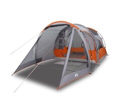 Vidaxl Tente tunnel 4 places gris et orange - 41% de remise
