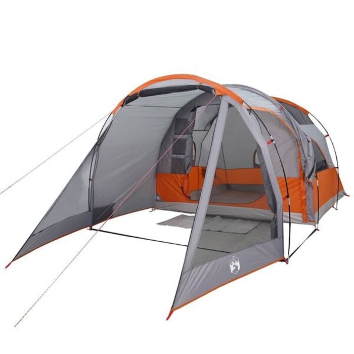 Vidaxl Tente tunnel 4 places gris et orange - 41% de remise