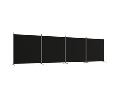 Vidaxl Paravent noir 4 panneaux 698x180cm - 40% de remise - Déballé
