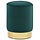 Tabouret velours vert et doré forme tonneau - 31% de remise