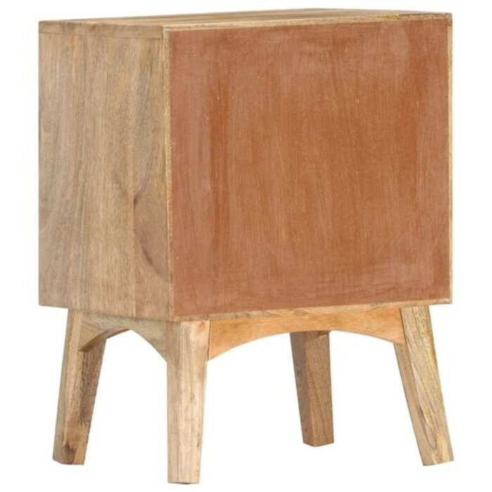 Vidaxl Table de chevet en bois de manguier massif - 2 tiroirs - 41% de remise