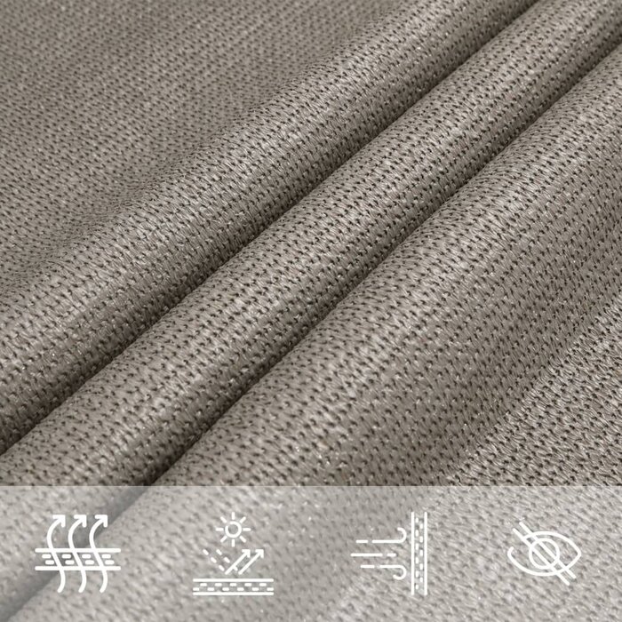 Vidaxl Voile d'ombrage rectangulaire 3x5 m - Gris clair - 43% de remise