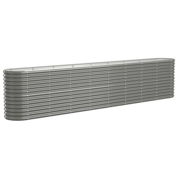 Vidaxl Jardinière surélevée ovale acier gris 332 cm - 41% de remise