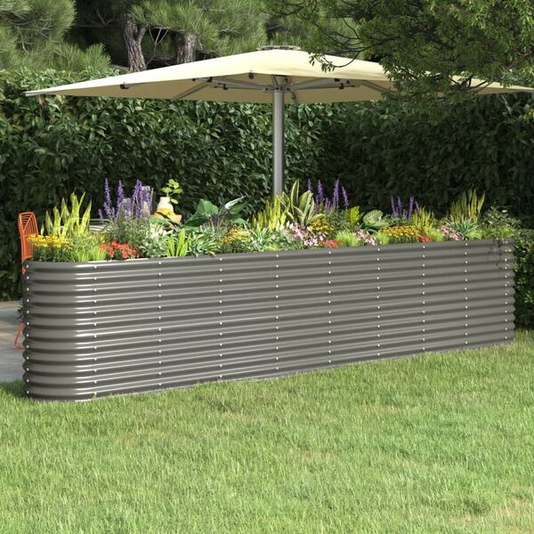 Vidaxl Jardinière surélevée ovale acier gris 332 cm - 41% de remise