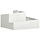 Jardinière carrée acier blanc 80x80x50cm - 41% de remise