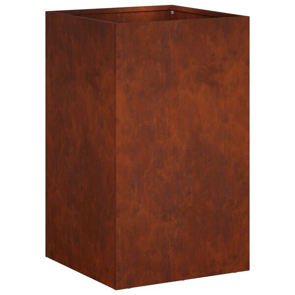 Vidaxl Jardinière en acier aspect rouille 30x30x50 cm - 34% de remise
