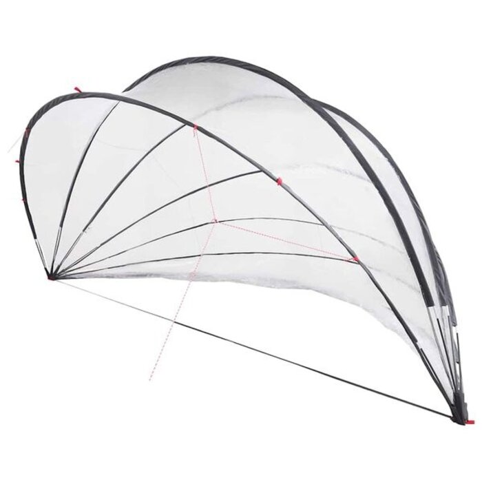 Vidaxl Dôme de piscine pliable 592 x 590 x 275 cm - PVC - 42% de remise