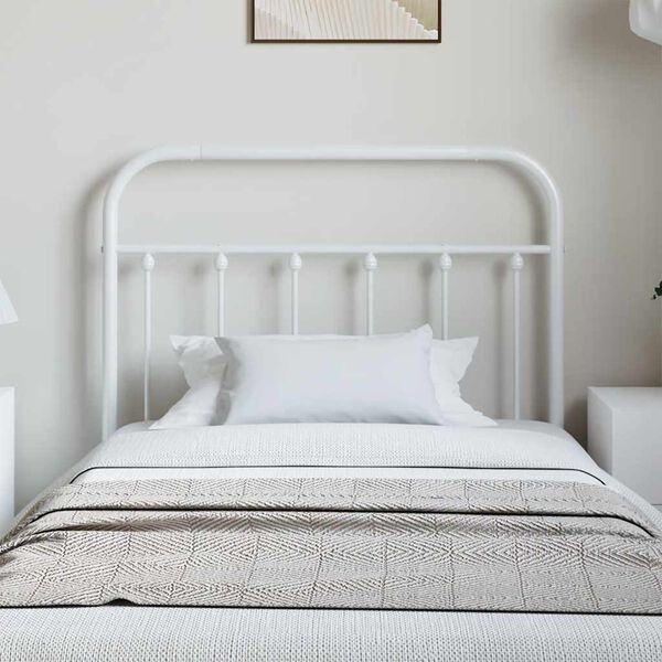 Vidaxl Tête de lit en métal blanc 100 cm - 36% de remise
