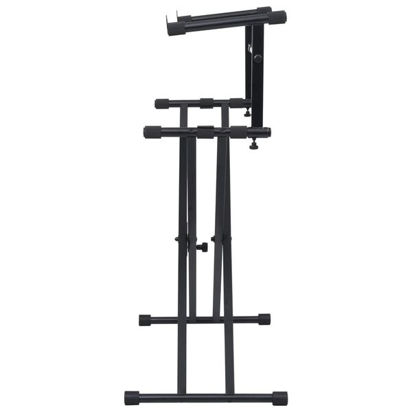 Vidaxl Support de clavier en X double renforcé noir - 40% de remise