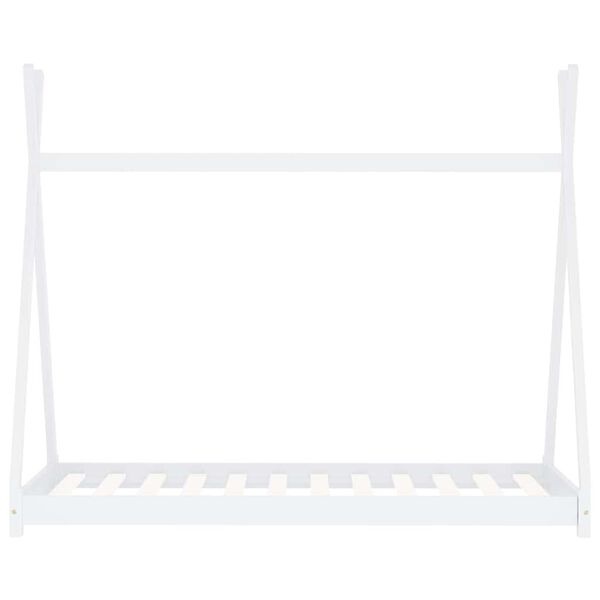 Vidaxl Lit cabane pour enfant 70x140 cm en bois massif blanc - 40% de remise