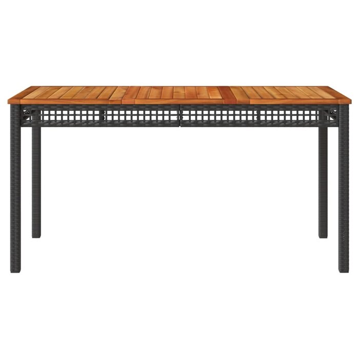 Vidaxl Table de jardin 140x80cm poly rotin et bois - 35% de remise
