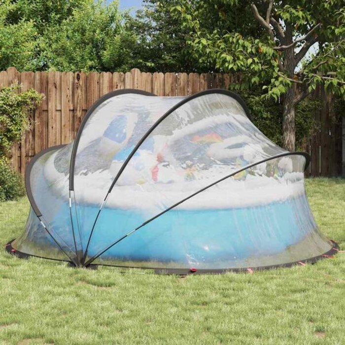 Vidaxl Dôme de piscine pliable 336x322x160cm - PVC Transparent - 41% de remise