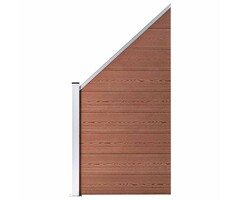 Vidaxl Panneau de clôture WPC 95x105-180 cm marron - 41% de remise