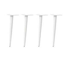 Vidaxl Lot de 4 pieds de table basse en acier blanc 42-43 cm - 30% de remise