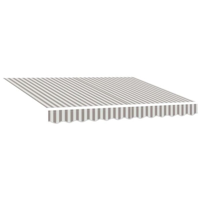 Vidaxl Toile de rechange store banne 4x3m - Rayé gris et blanc - 39% de remise