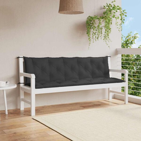 Vidaxl Coussin de banc de jardin 180x100x7 cm noir - 39% de remise