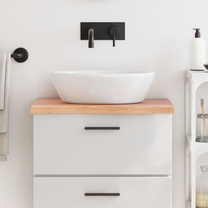 Vidaxl Plateau de lavabo en chêne massif 60x40cm - 40% de remise