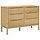 Commode 6 tiroirs en pin massif brun ciré - 111 cm - 41% de remise