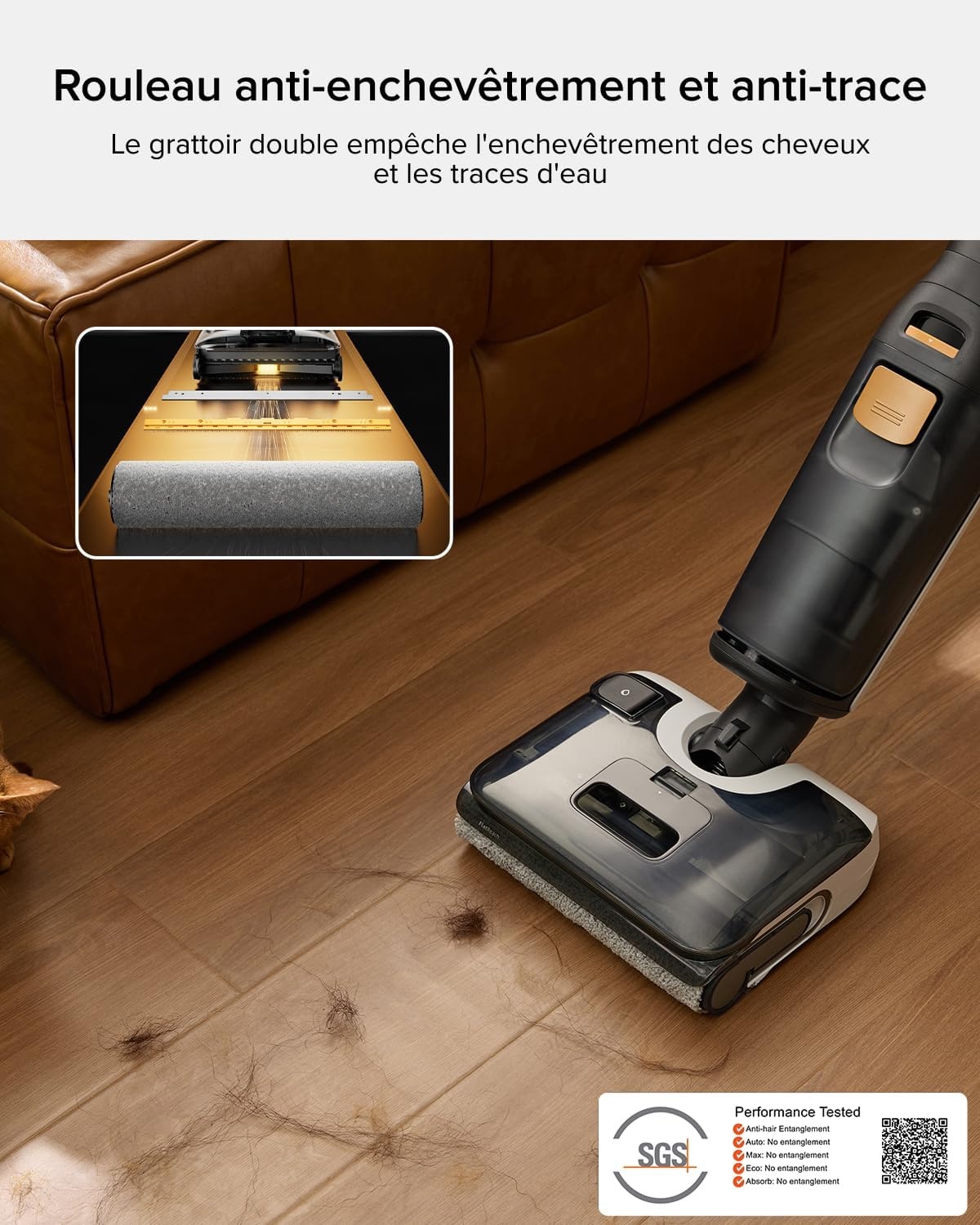 Aspirateur laveur 2-en-1 Noir gris Taille L - 42% de remise