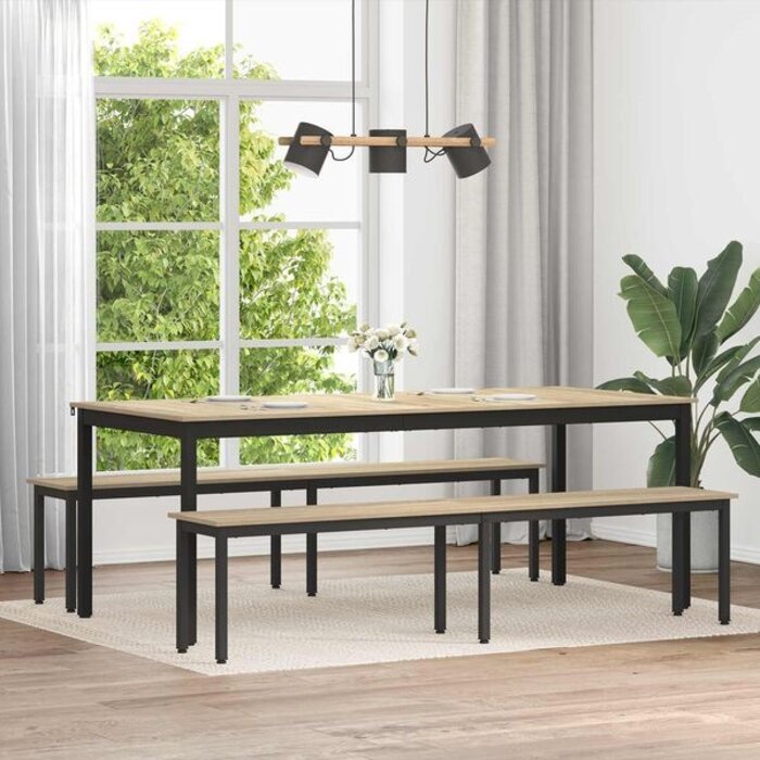 Vidaxl Banc de salle à manger effet chêne 200 cm - 40% de remise