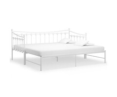 Vidaxl Canapé-lit gigogne métal blanc 90x200 cm - 41% de remise