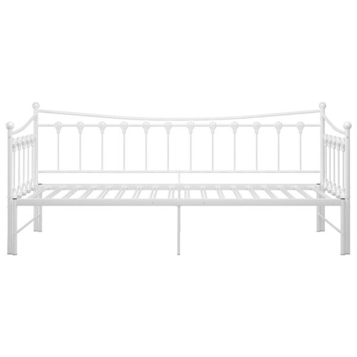Vidaxl Canapé-lit gigogne métal blanc 90x200 cm - 41% de remise