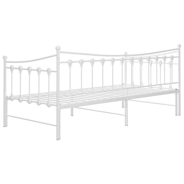 Vidaxl Canapé-lit gigogne métal blanc 90x200 cm - 41% de remise