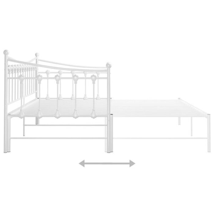 Vidaxl Canapé-lit gigogne métal blanc 90x200 cm - 41% de remise