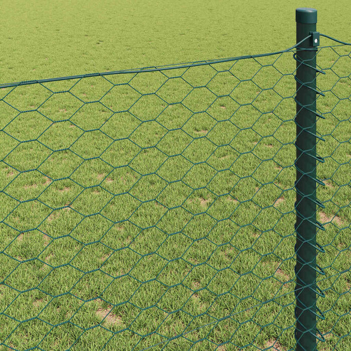 Vidaxl Grillage hexagonal en PVC 1,2 x 100 m - Vert - 34% de remise