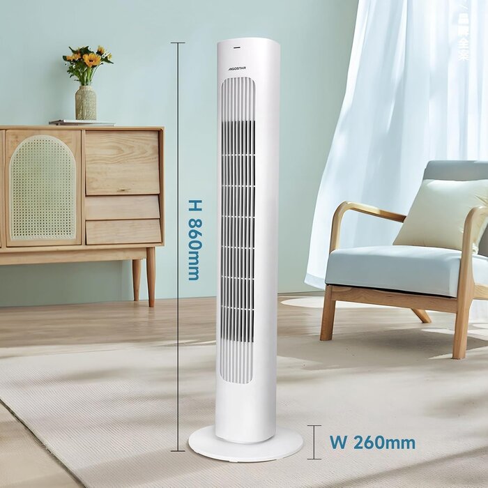 Ventilateur colonne blanc taille L - 40% de remise