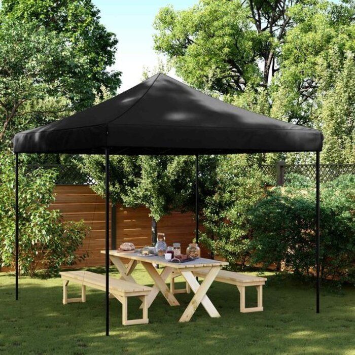 Vidaxl Tonnelle de jardin pliante 292x292cm - Noir - 41% de remise