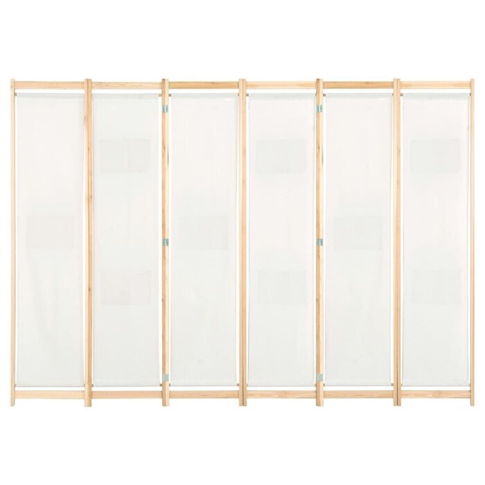 Vidaxl Paravent 6 panneaux crème - 240x170cm - 40% de remise