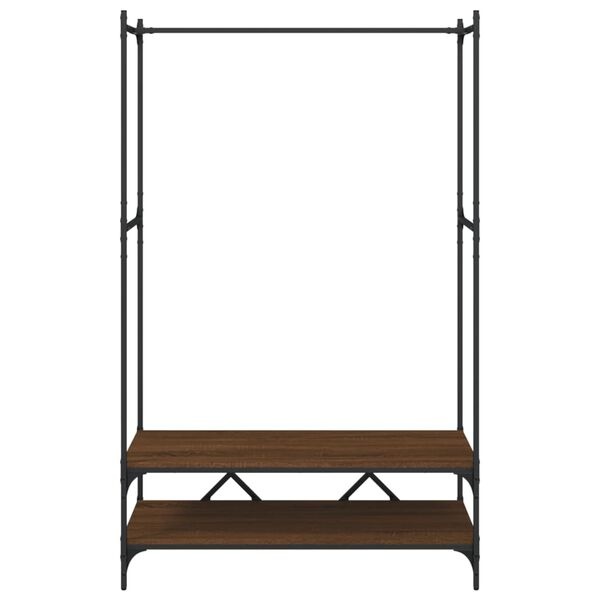 Vidaxl Portant à vêtements avec étagères bois chêne - 100 x 162,5 cm - 40% de remise