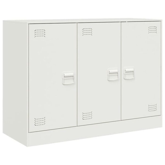 Vidaxl Dressoir en acier blanc 99x39x73 cm - 41% de remise