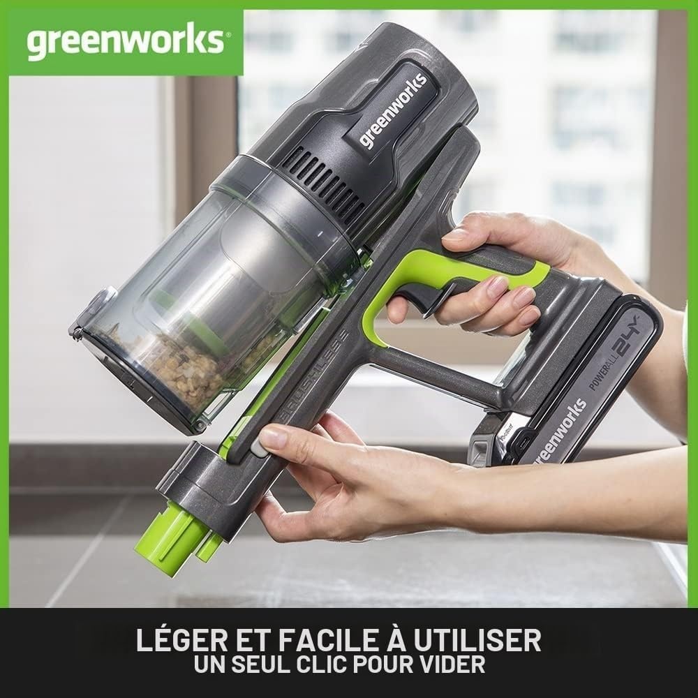 Aspirateur Balai Sans Fil 24V 500W - Vert - 41% de remise