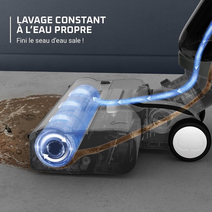 Aspirateur laveur sans fil X-Clean 4 - 42% de remise - Gris